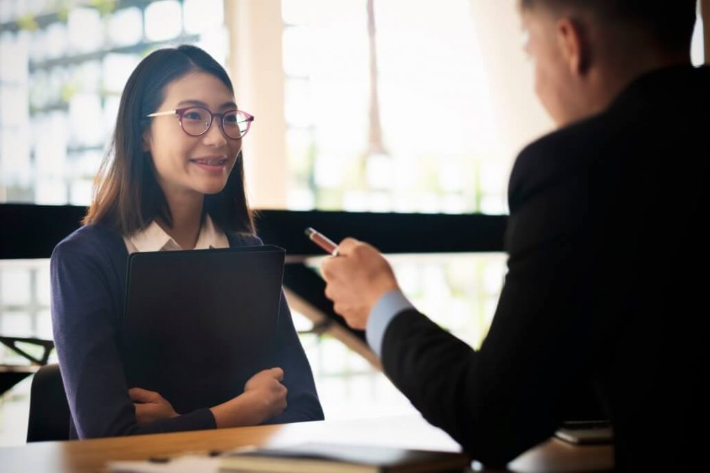 Woman whose job interviews feel awkward