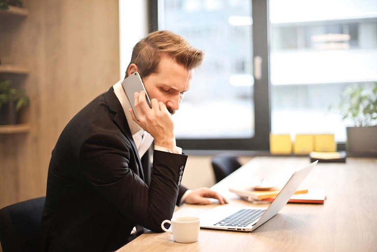 Job Discrimination_Man calling on the phone