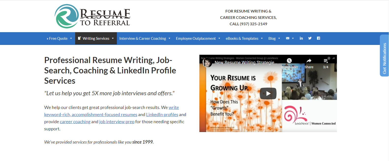 10 Best Military Resume Writing Services in 2021 – Screenshot of Resume to Referral Homepage