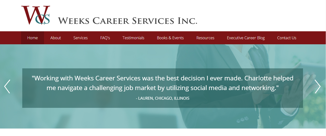 Header image of Weeks Career Services Inc offering best executive resume writing services