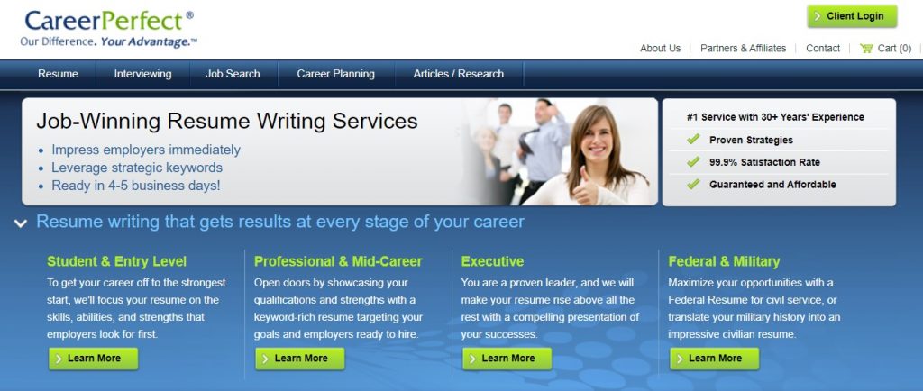 Federal Resume Writing Service in 2023 – CareerPerfect Homepage