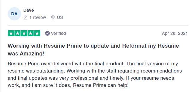 resume prime trustpilot reviews