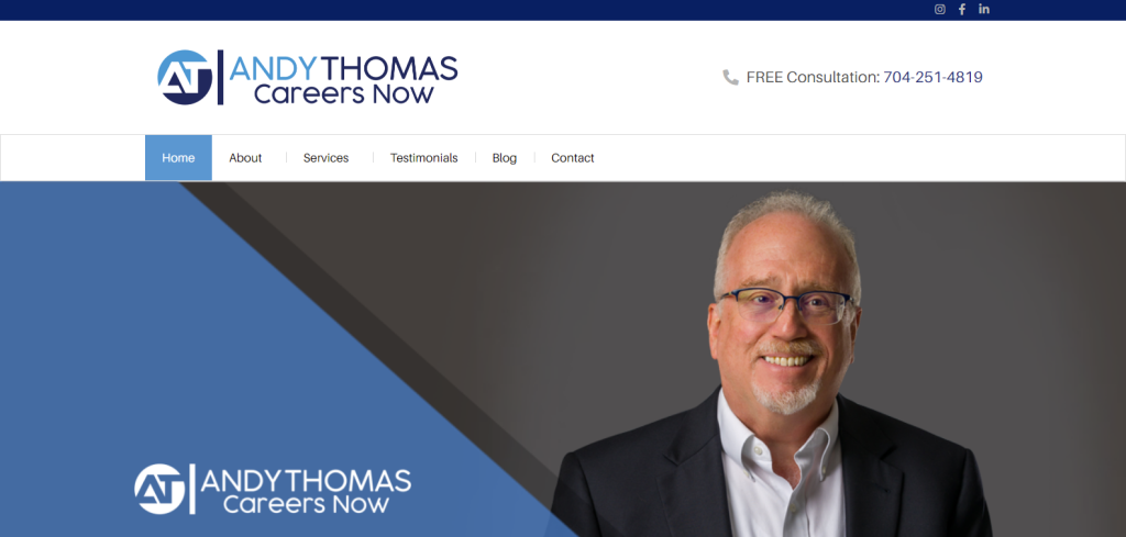 Andy Thomas Careers Now hero section
