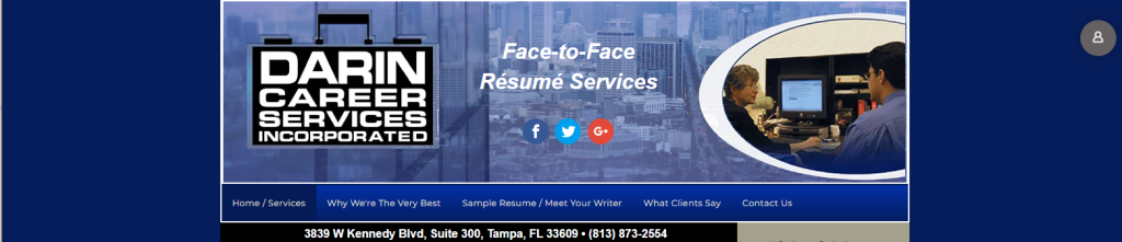 Darin Career Services professional writers working on computers to deliver resume writing services in Florida