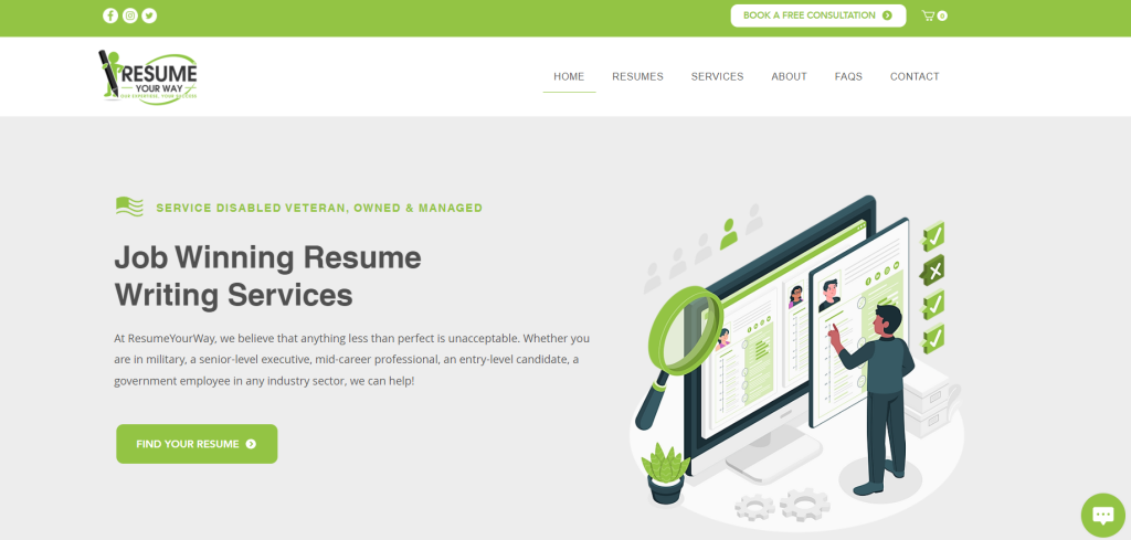 hero section of Resume Your Way