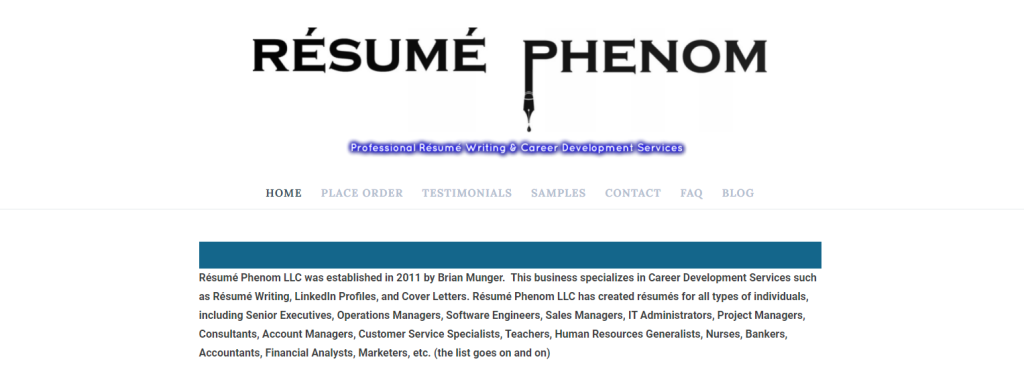 Resume Phenom providing resume writing services in Florida