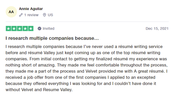 Resume Valley Trustpilot reviews