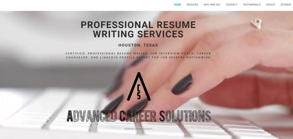 hero section of Advanced Career Solutions