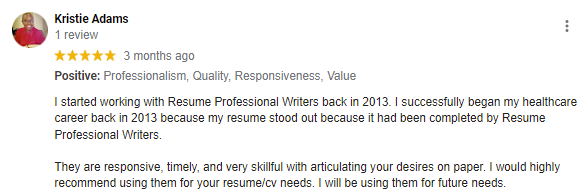 resume professional writers google my business review