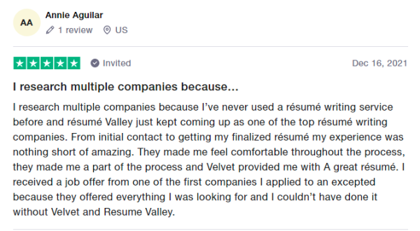 resume valley customer review