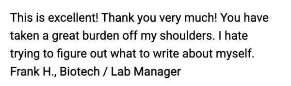 resume impact client testimonial