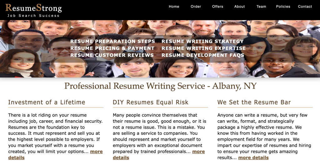 resume strong hero section