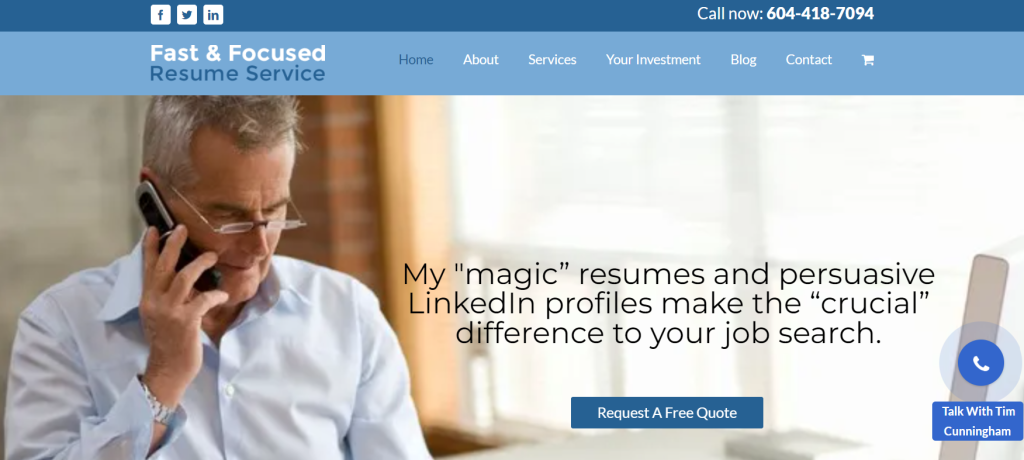 Resume writing services in Vancouver-Fast & Focused Resume Service