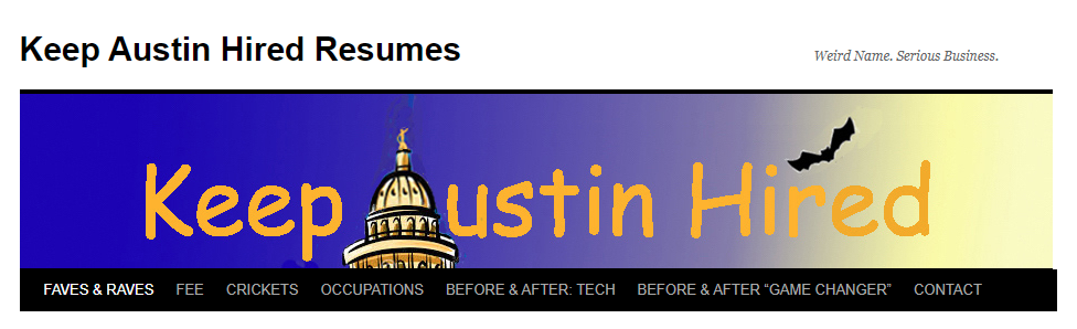 keep austin hired resume hero section