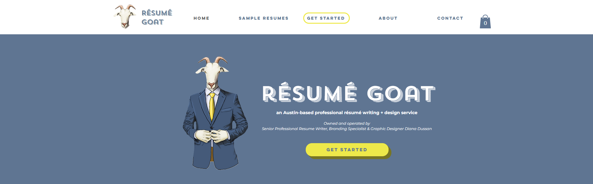 resume goat hero section