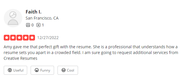 creative resumes inc yelp review