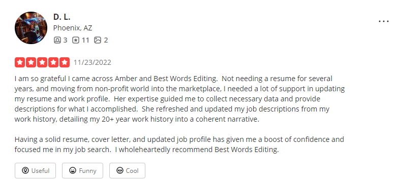 best editing services review in yelp