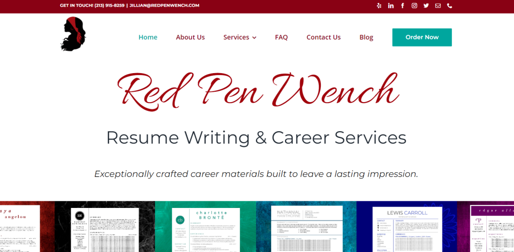 red pen wench hero section