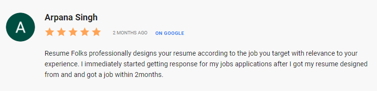 resume folks google reviews