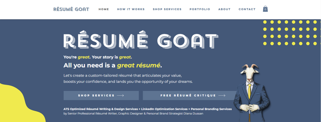 resume goat homepage