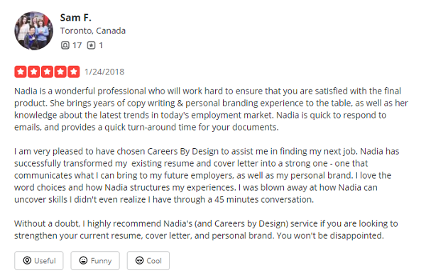 Careers By Design Yelp reviews
