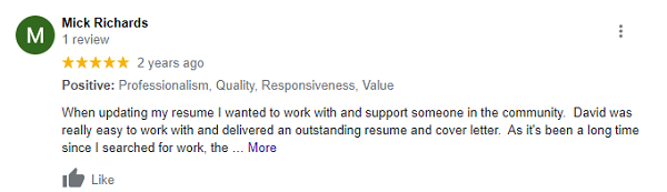 Wordscapes Resume Service Google review
