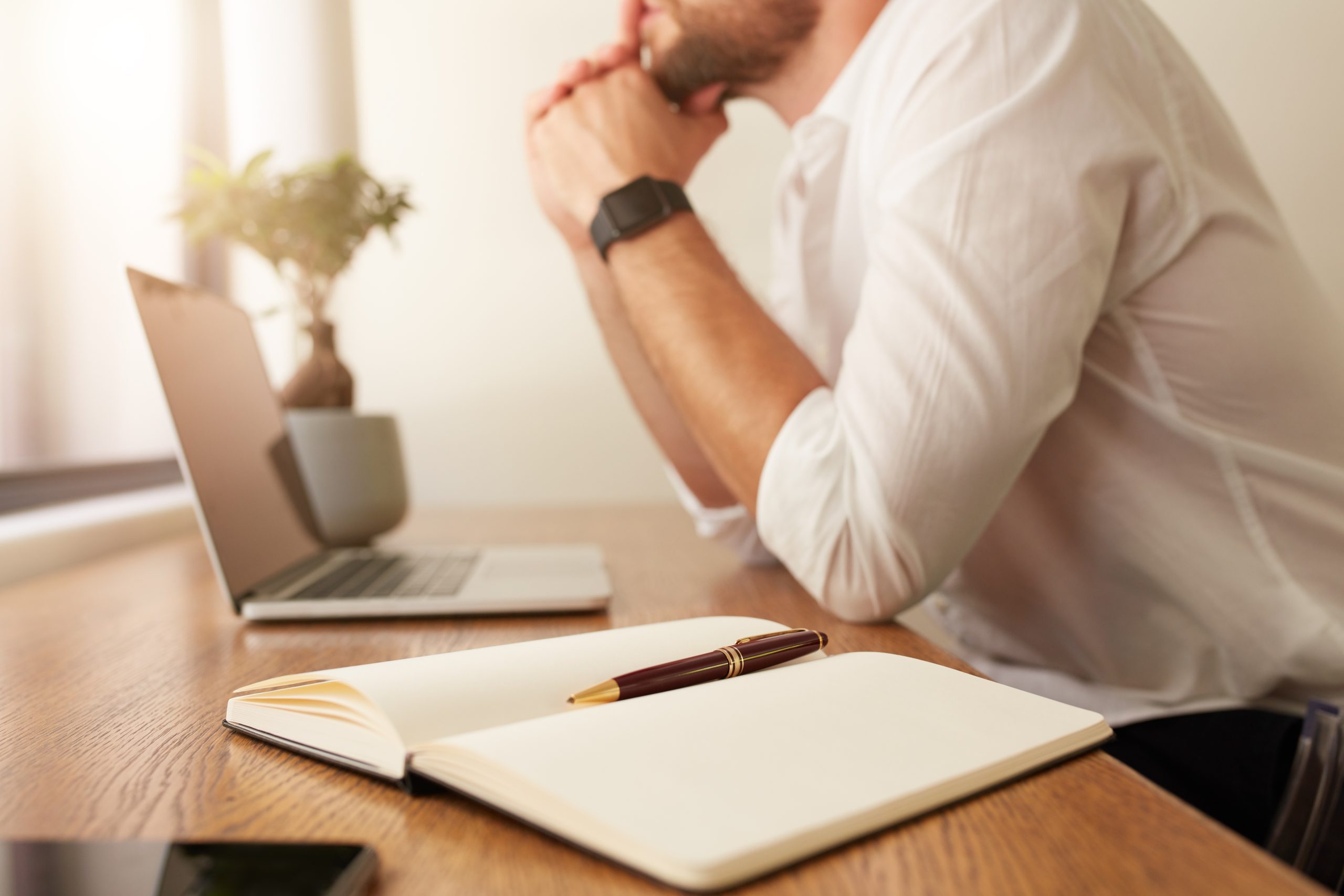 job seeker proofreading his email