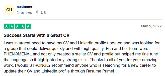 resume prime trustpilot reviews