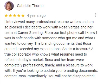best resume writers career steering google review