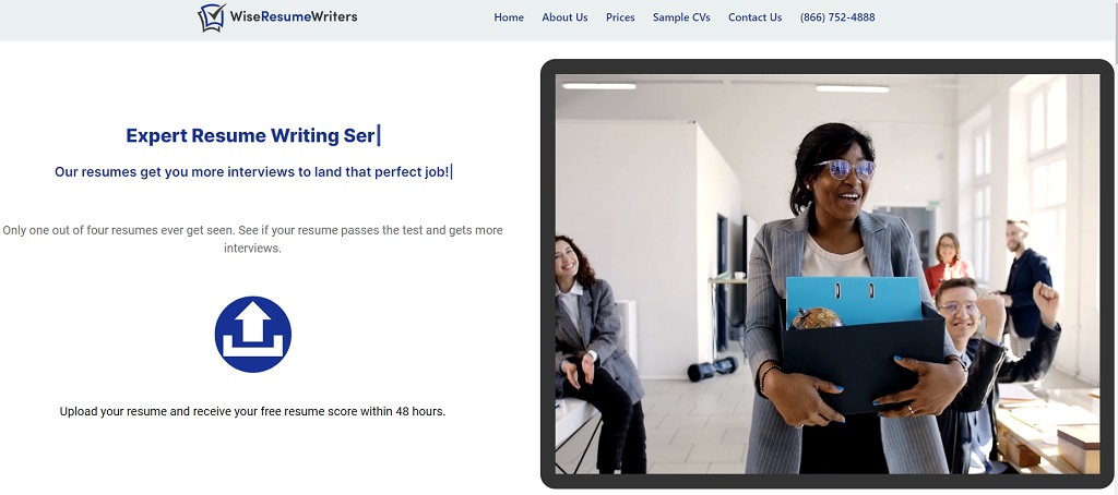 wise resume writers hero section