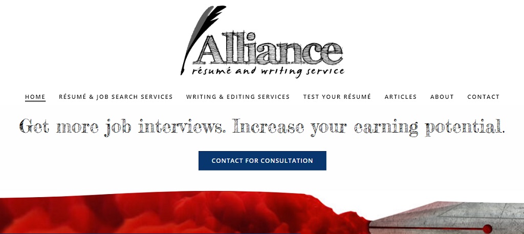 alliance resume and writing service home page