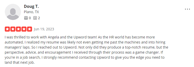 upword resume yelp review as one of the best resume writing services in milwaukee