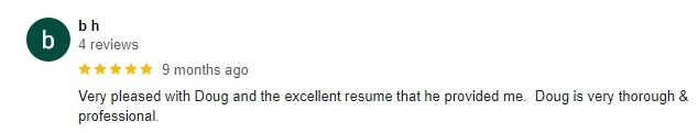 google review of career power resume listed as one of the best sales and marketing resume writing services