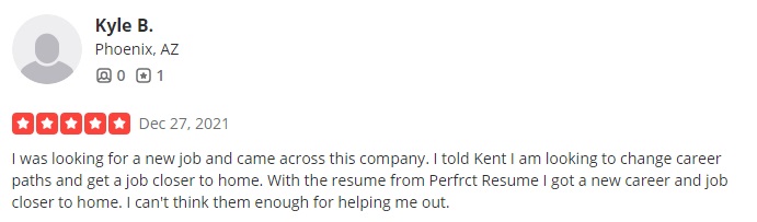 yelp review of perfect resume listed as one of the best resume writing services in arizona