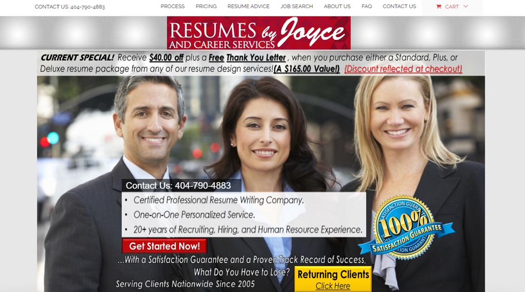 Resumes By Joyce listed as one of the best CFO resume writing services